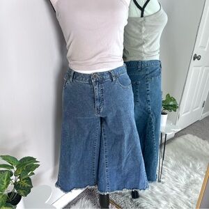 Lady Enyce y2k blue denim capris wide leg high waist jorts